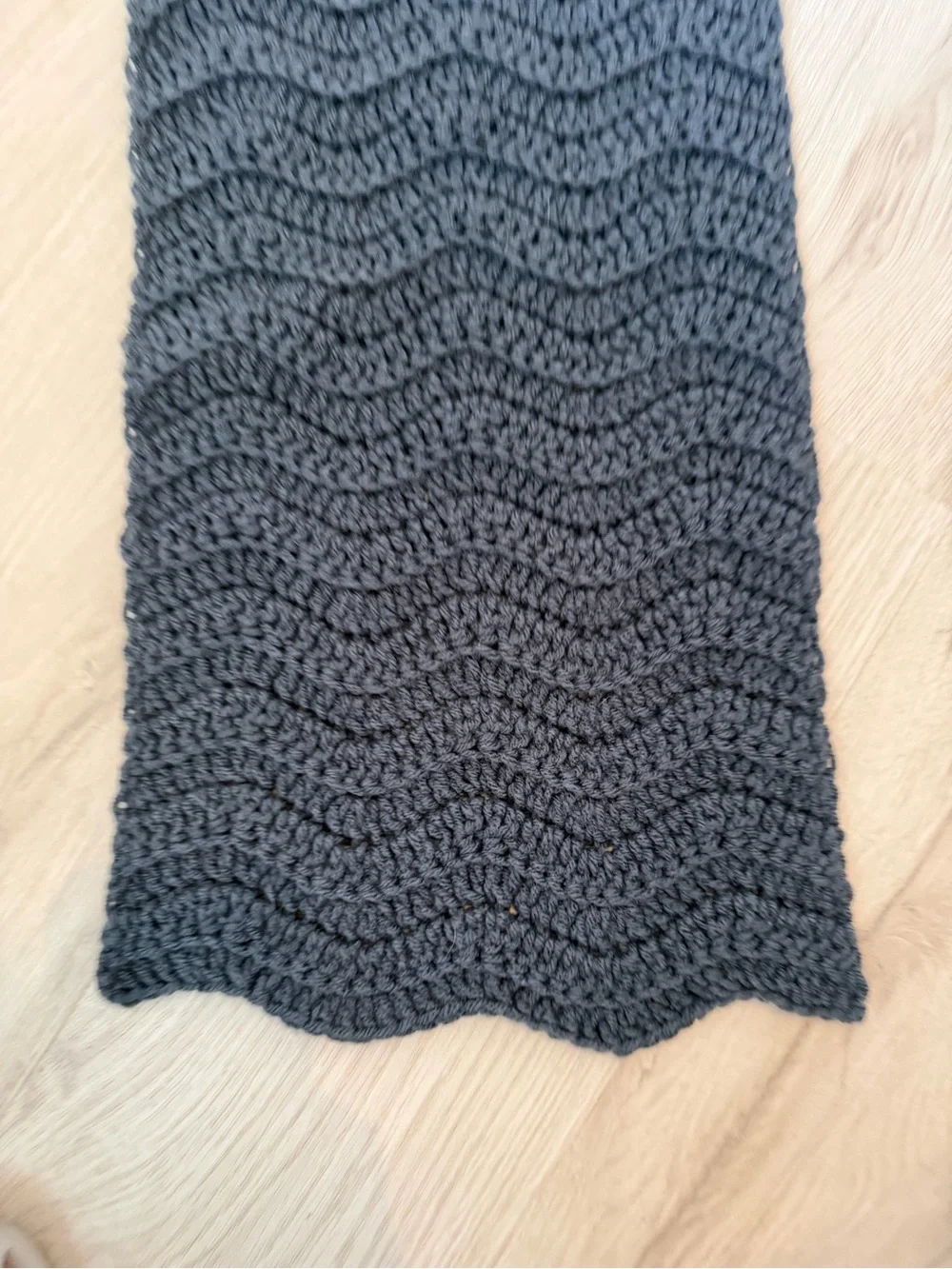 Handmade Crochet Knit Scarf / Table Runner / Boho Wall Hanging 70”
